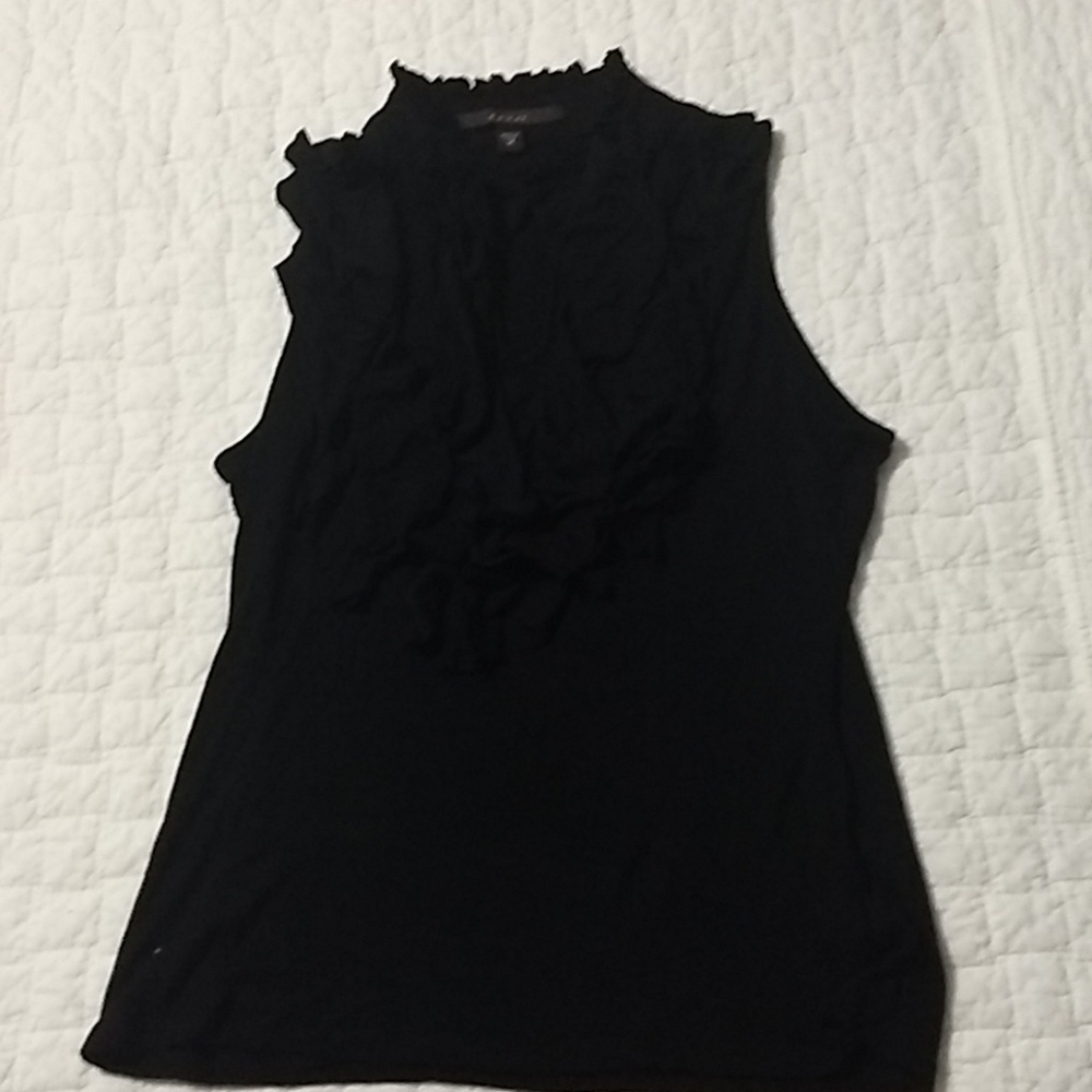 Flattering black sleeveless top